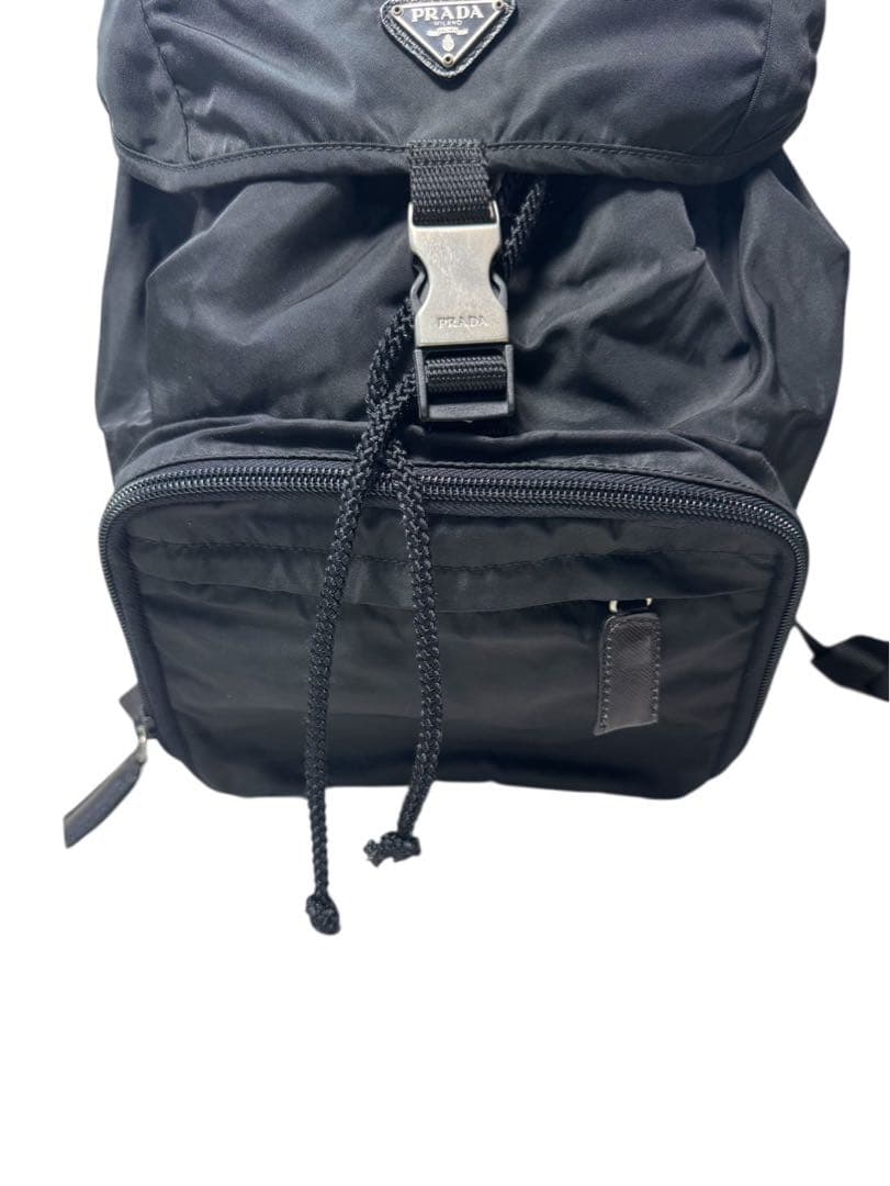 PRADA プラダ リュック 三角プレート テスートナイロン 黒
