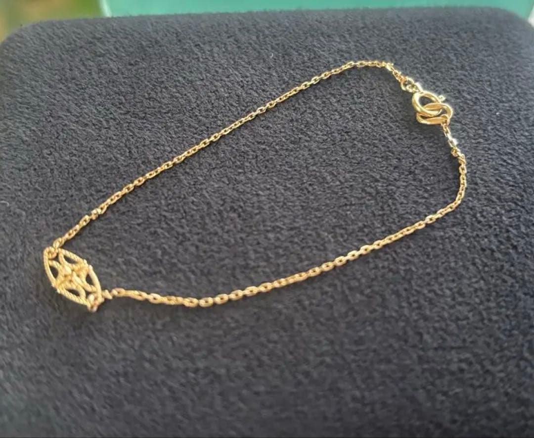 週末セール❗️アガット agete K10 ブレスレットイエローゴールド