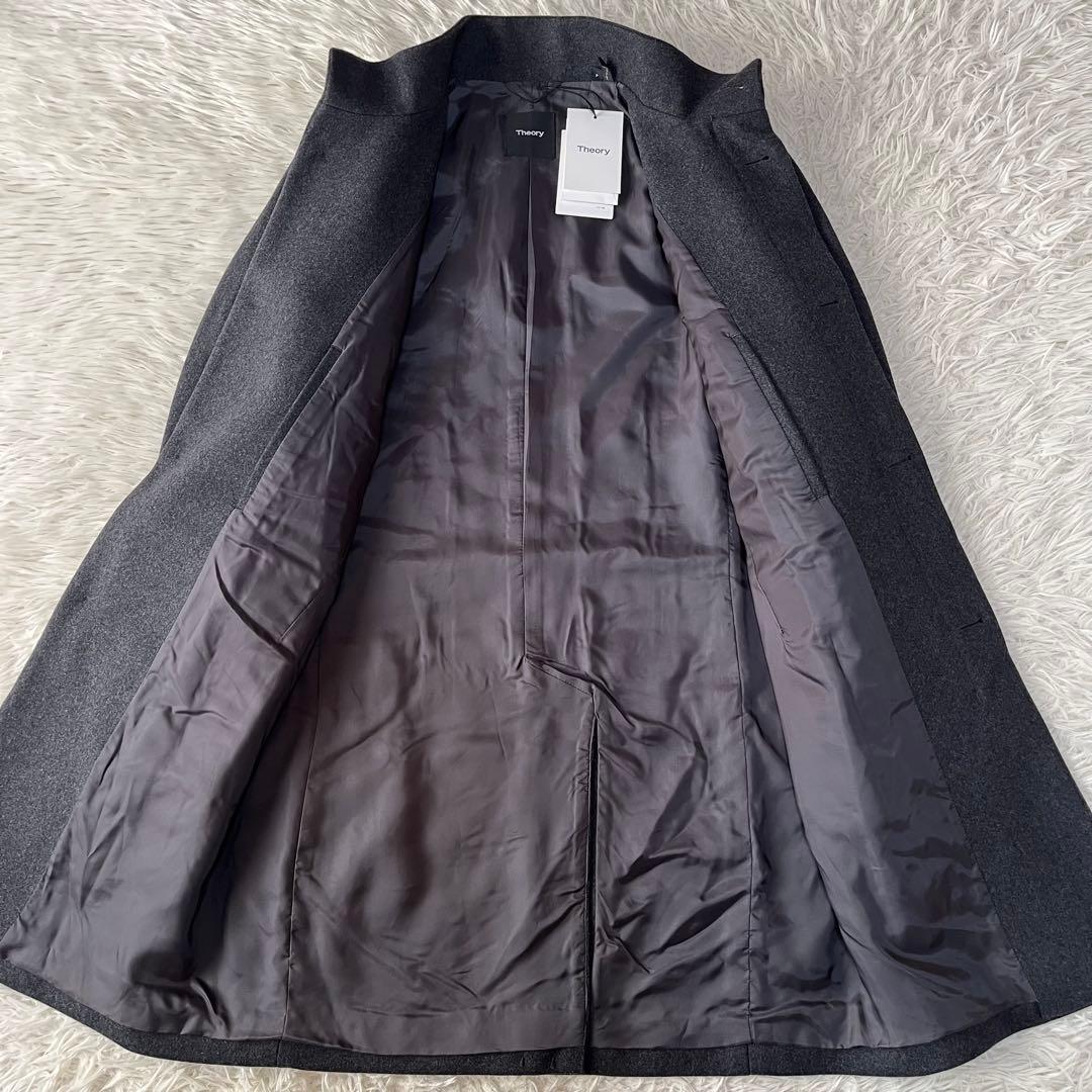 【新品未使用】セオリー　BELVIN カシミヤ混　ウール　スタンドカラーコート