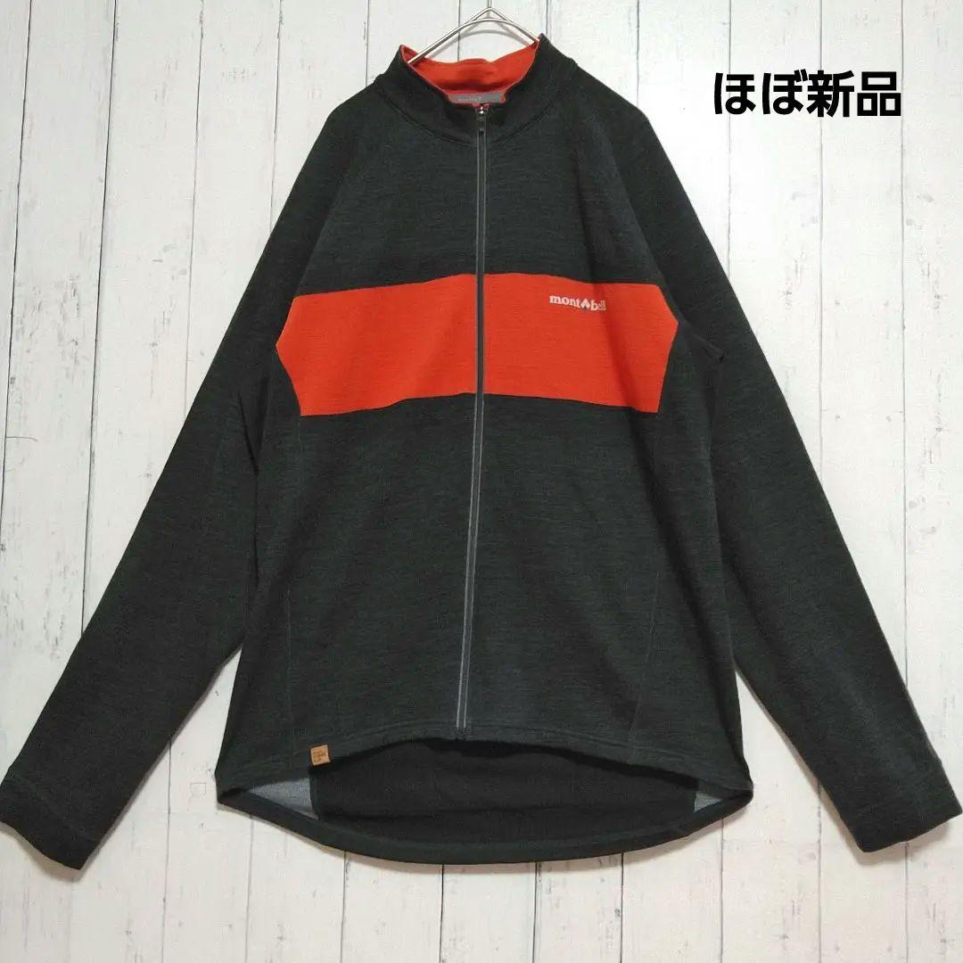 ほぼ新品　モンベル　メリノウールプラス　サイクルジャージ　冬季　中厚手　黒　ＸＬ
