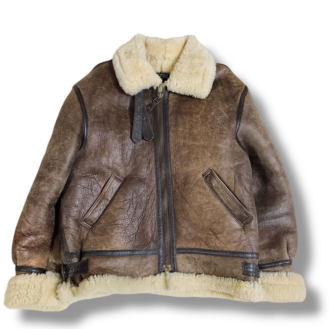 ヴィンテージ B-3 ムートンフライトジャケット B3 レザー USA アメリカ