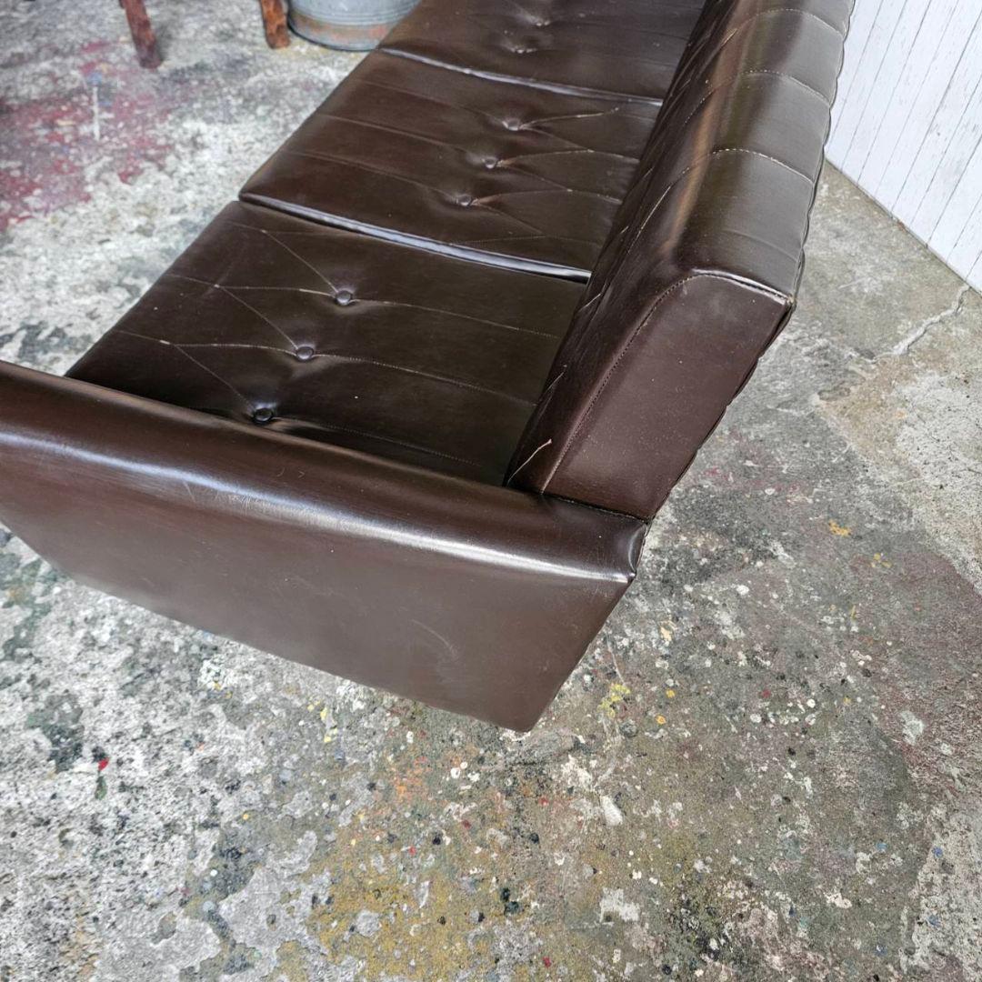 【q120 /k】 三人掛け ソファ ヴィンテージ 昭和レトロ