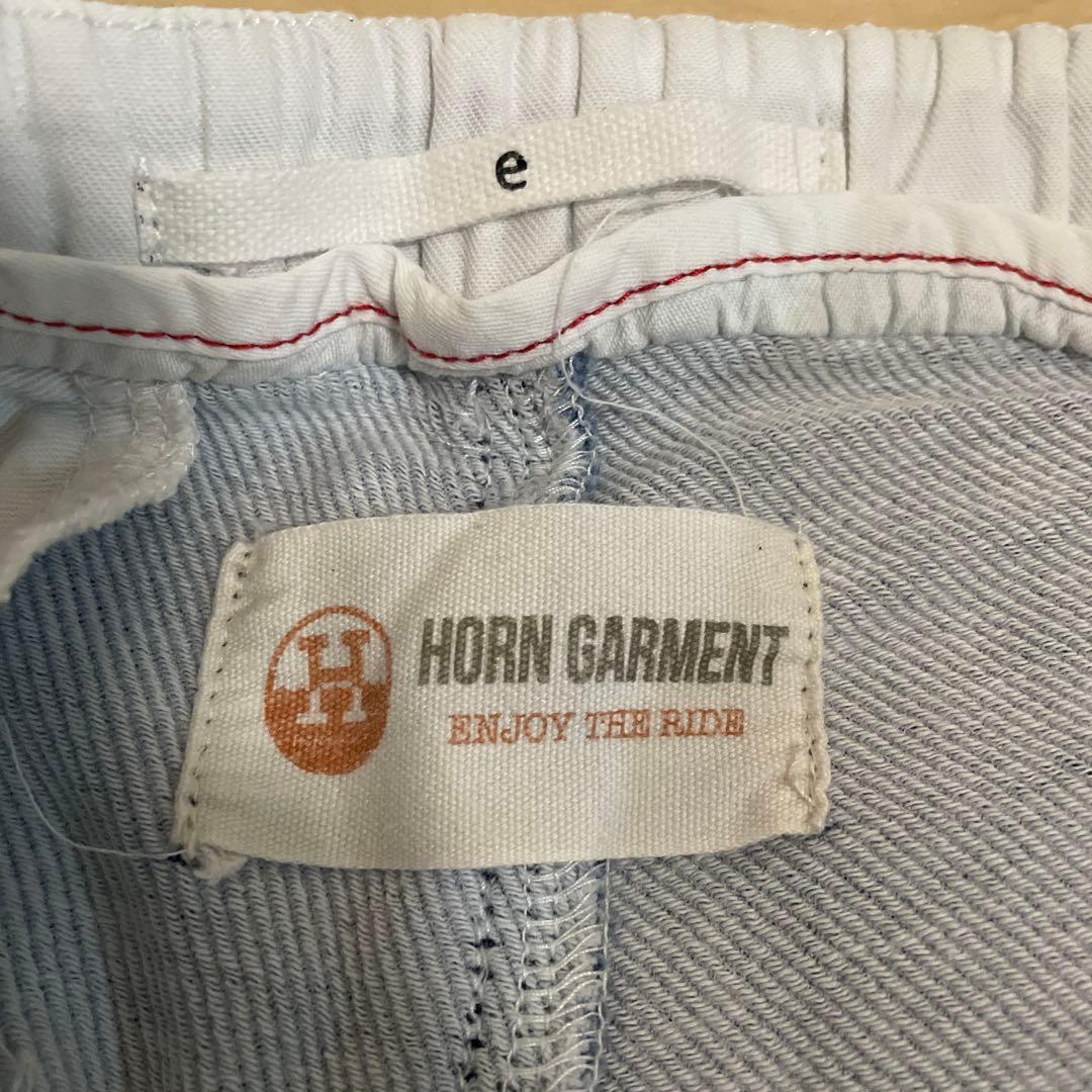 日本製　ホーンガーメント　ビンテージ加工カットデニムスウェット　セットアップ