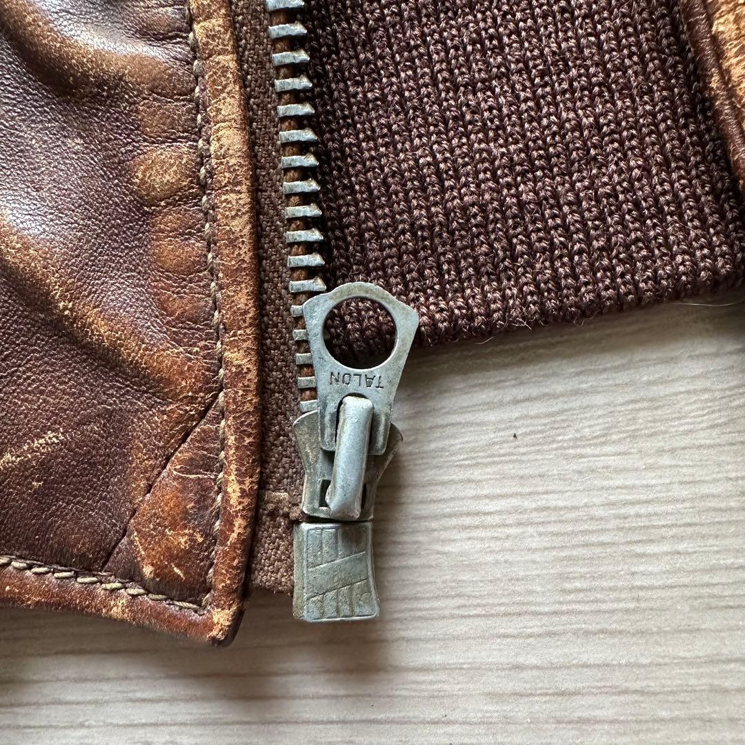 40's 米軍実物 USAAF A-2 レザー フライトジャケット ヴィンテージ