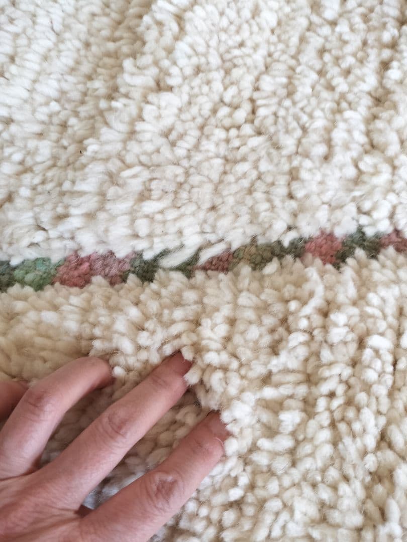 大判/新品/モダンな不規則ラインのベニワレン　モロッコ No.747