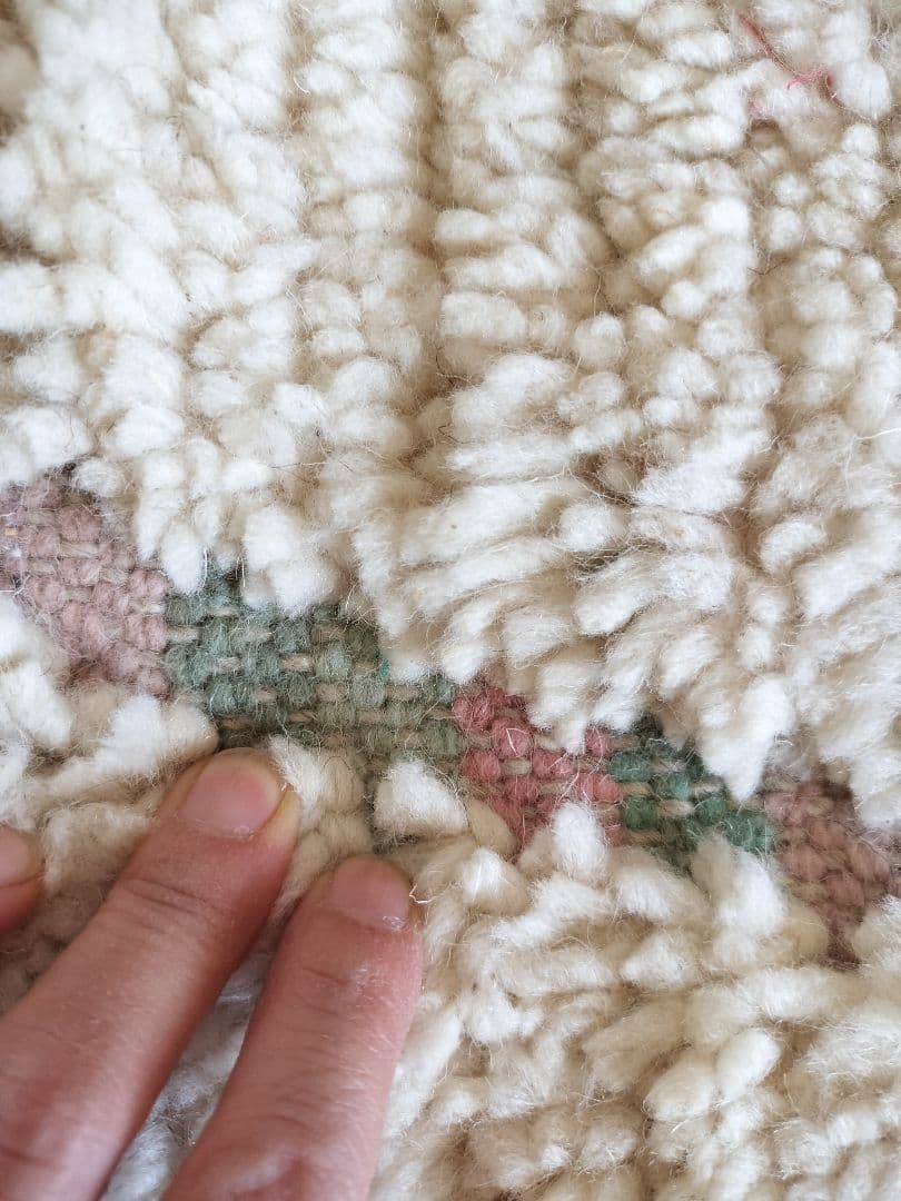 大判/新品/モダンな不規則ラインのベニワレン　モロッコ No.747