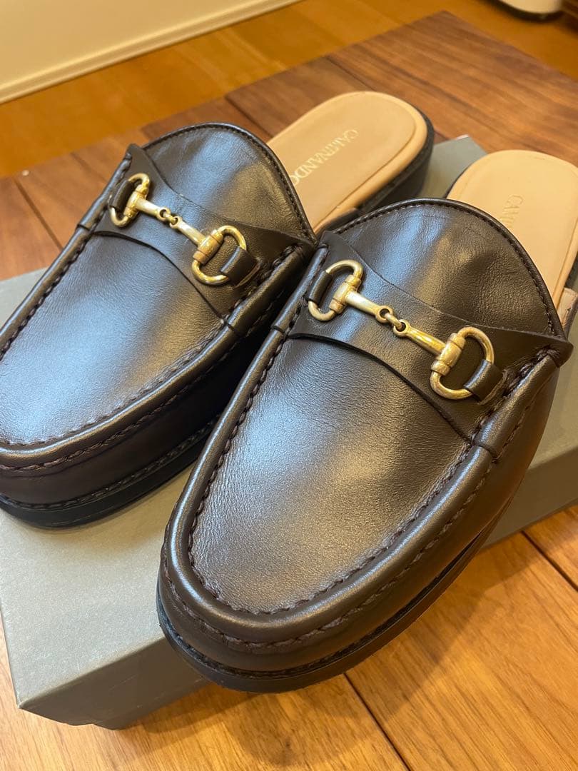 カミナンド　ダークブラウン ローファー　スリッポン