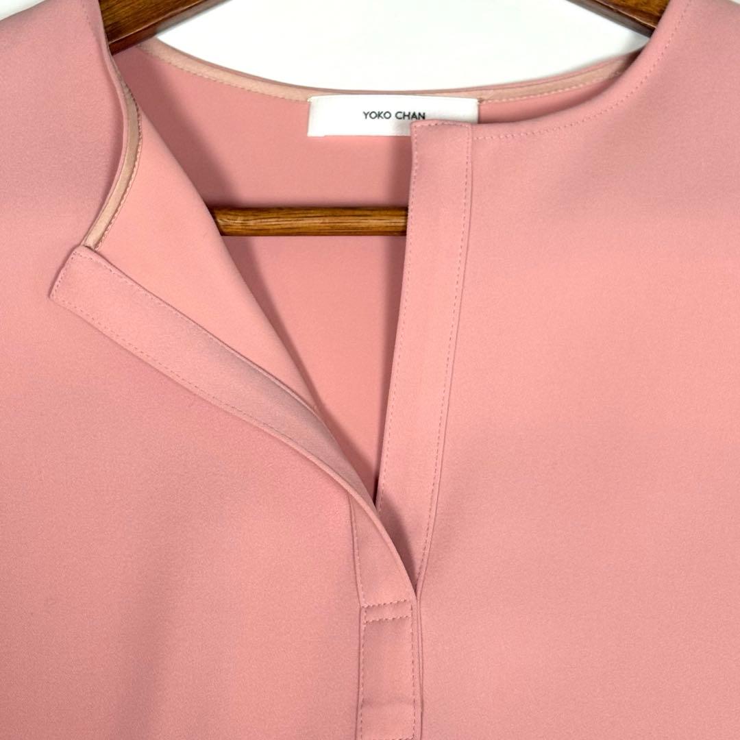 YOKO CHAN フレアスリーブ　コクーンワンピース　ピンクM