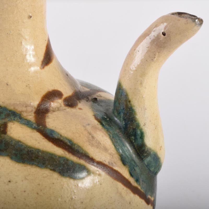 茶道具 美濃焼 加藤芳平作 色絵 水注 執壷 C 7223