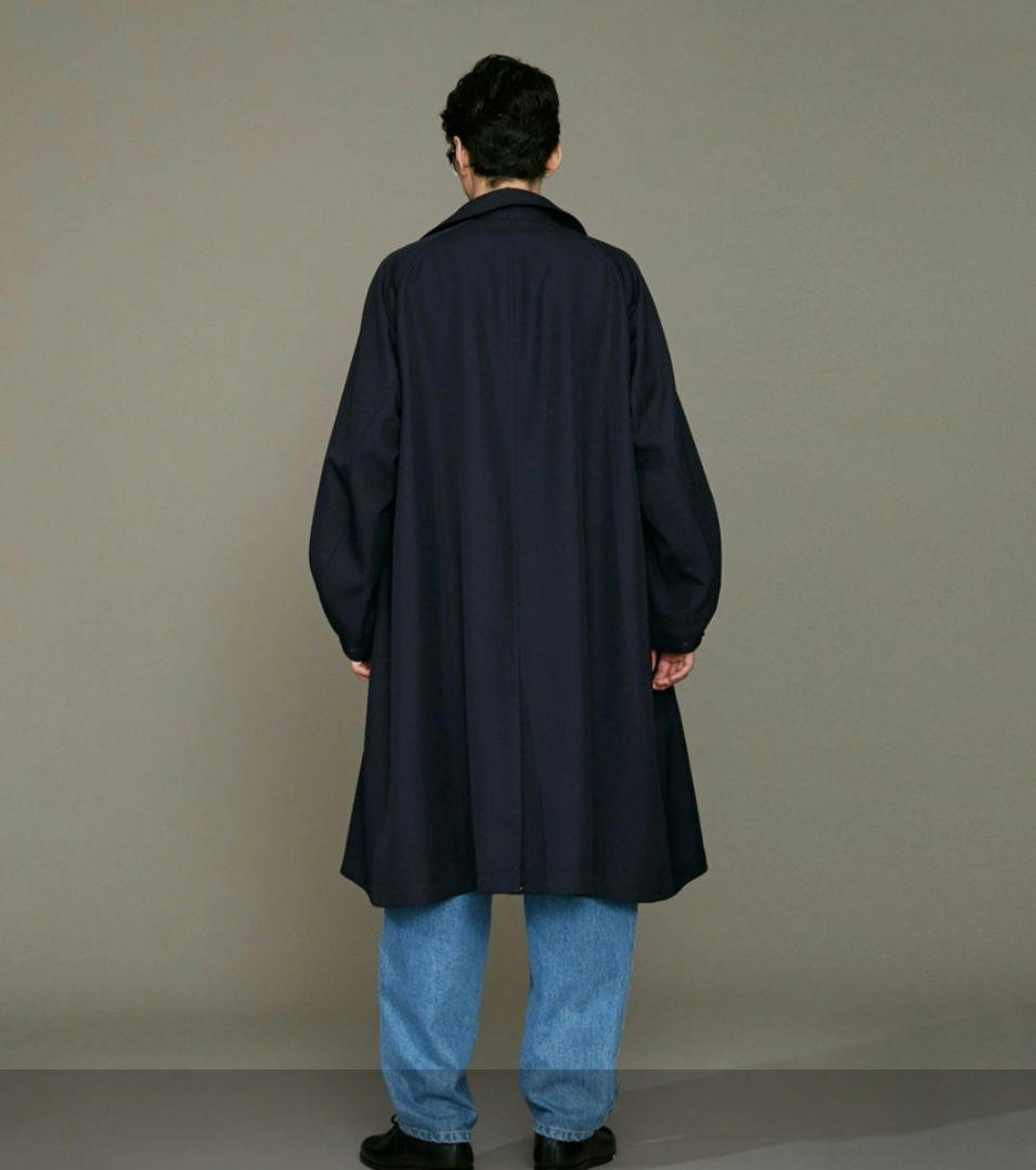 ナノユニバース　LB.01　ウールポリエステルギャバジンステンカラーコート　M