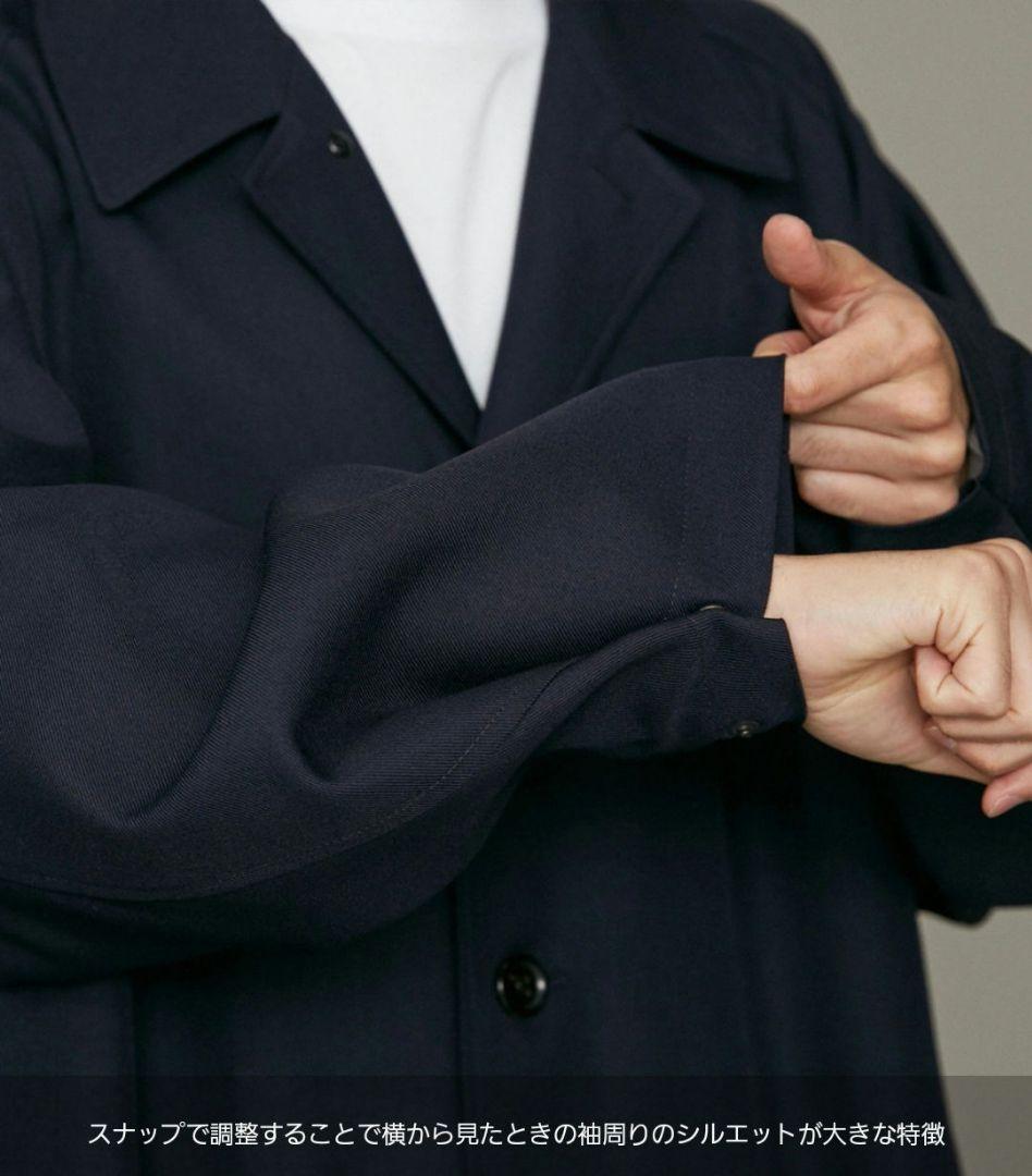 ナノユニバース　LB.01　ウールポリエステルギャバジンステンカラーコート　M