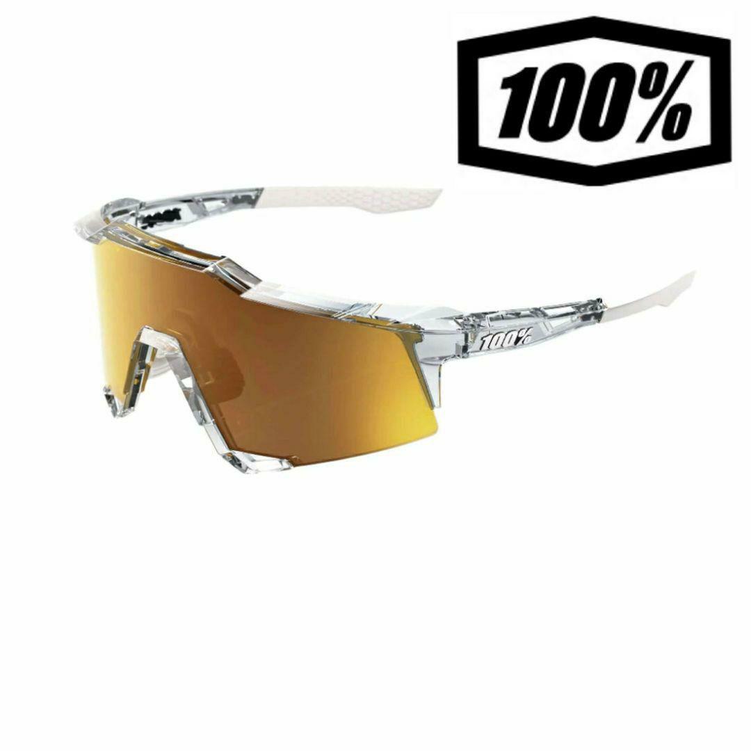 100% SPEEDCRAFT クリア ブロンズ ワンハンドレッド サングラス