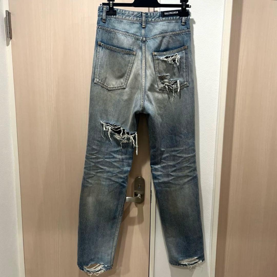 パンツ BALENCIAGA 20WINTER Regular Ripped Denim