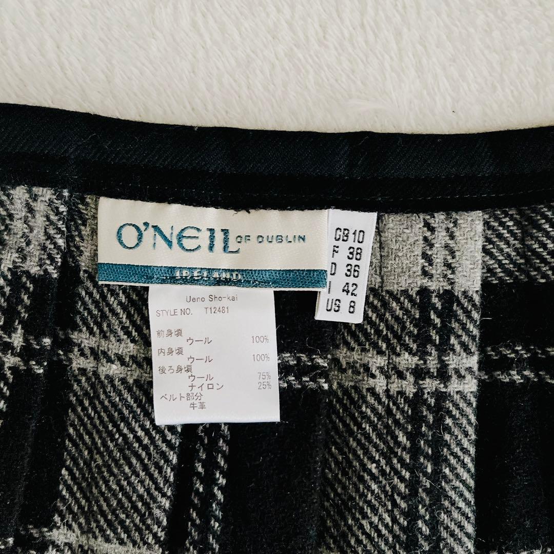 美品☆O’NEIL OF DUBLIN キルトスカート ロング ウール チェック