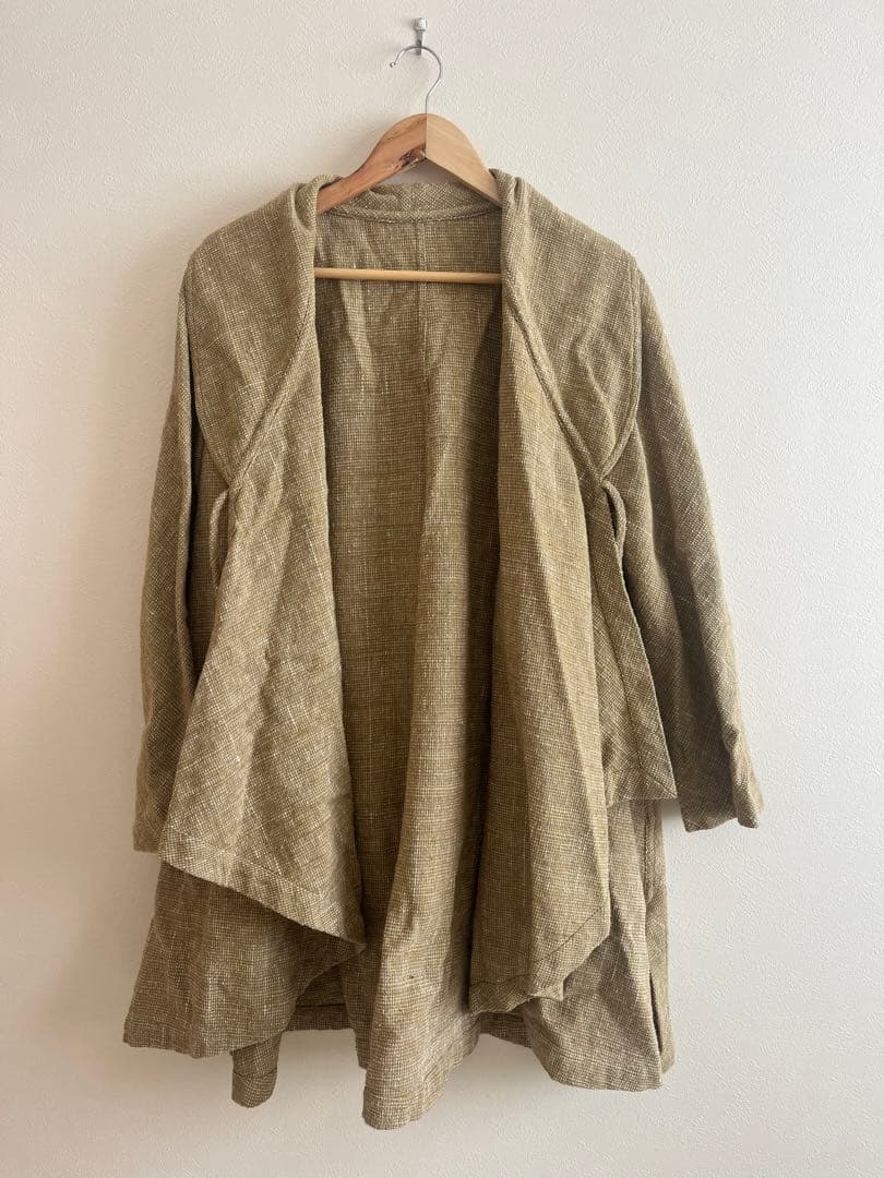 usato うさと 麻 ポンチョ風羽織り