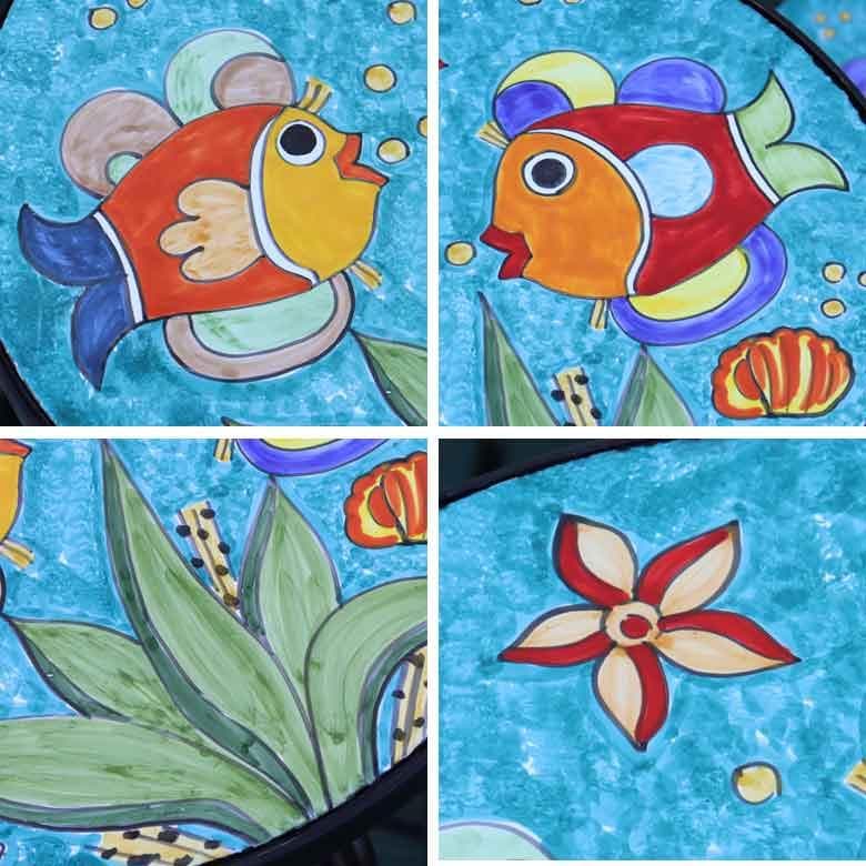 イタリア テーブルセット ガーデン 3点セット 39cm ニーノパルッカ