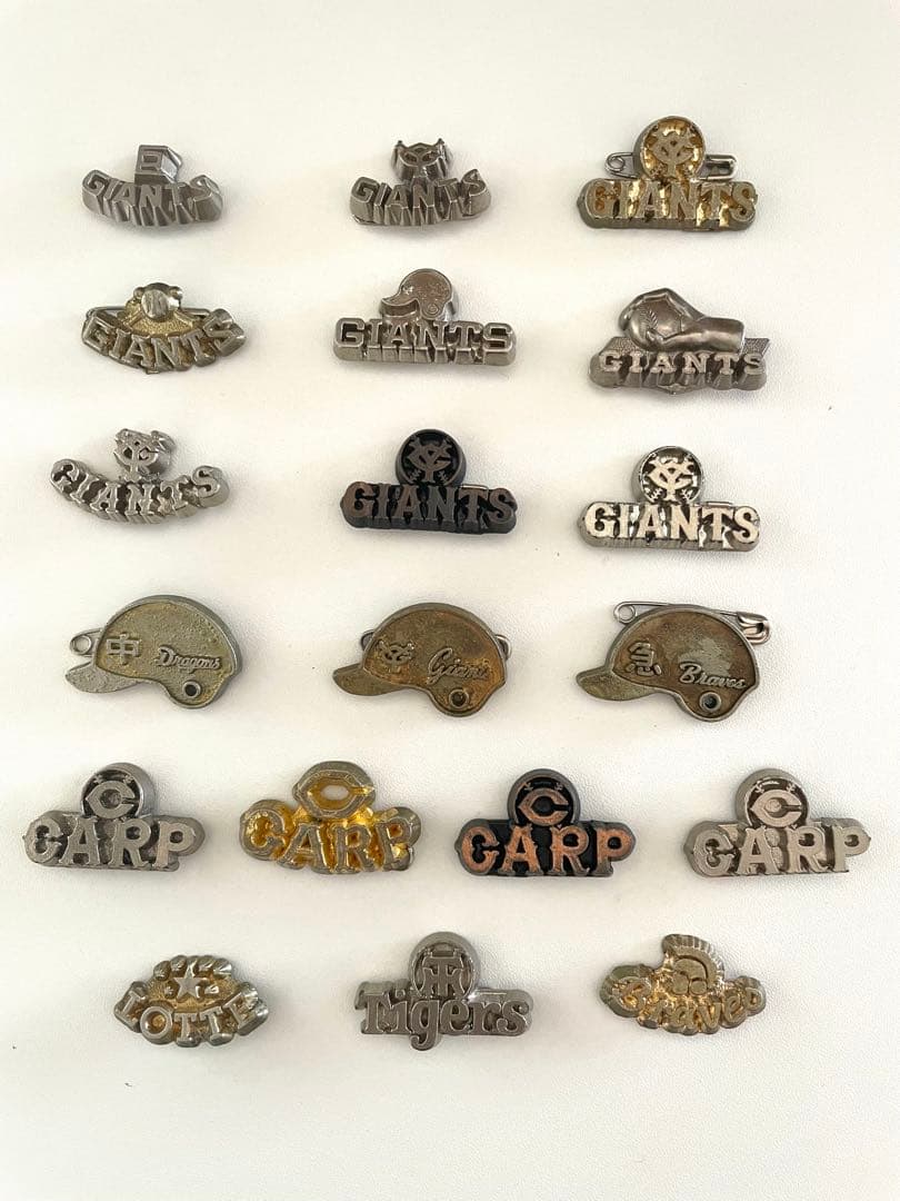 昭和50年(1975年)頃の金属製プロ野球ピンバッジ19コセット - メルカリ