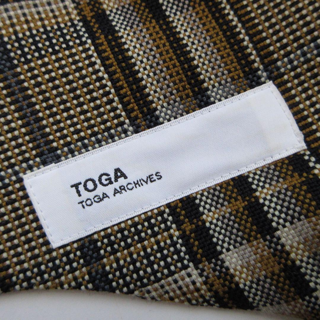TOGA ARCHIVESトーガ アーカイブス チェック ウール ワンピース