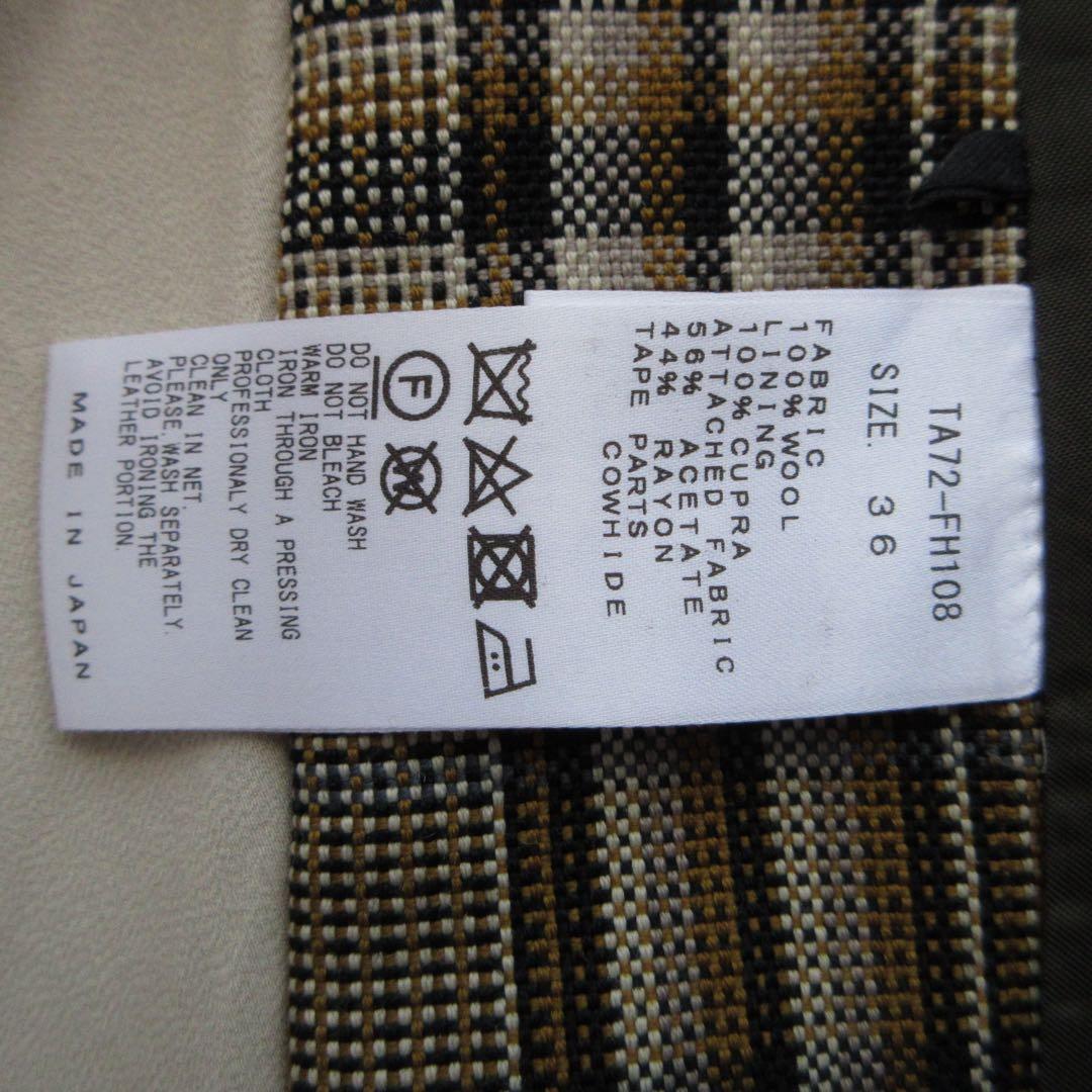 TOGA ARCHIVESトーガ アーカイブス チェック ウール ワンピース