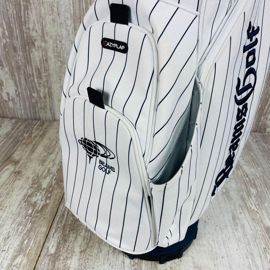 【限定品】BEAMS GOLF ピンストライプ エイトハーフ キャディバッグ