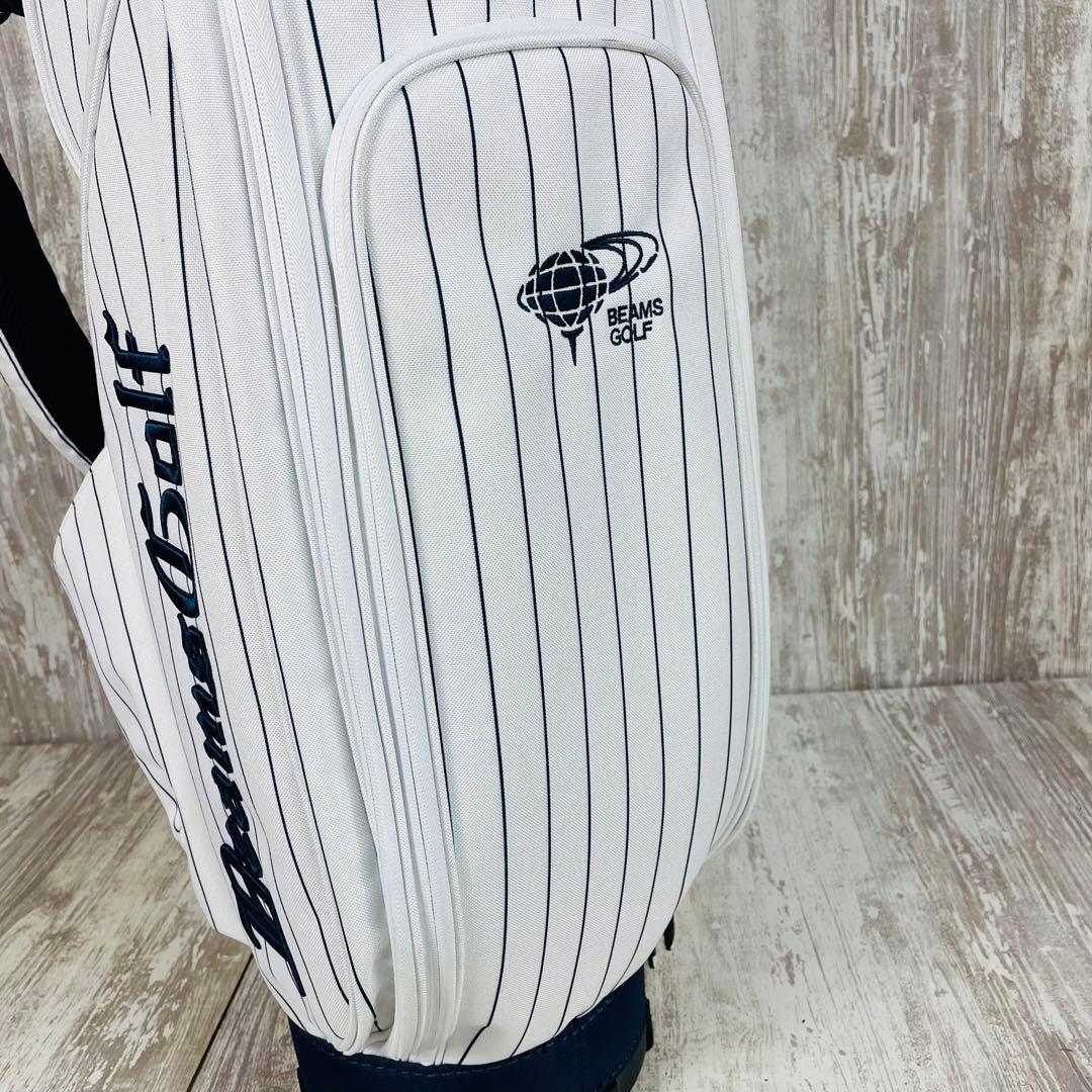 【限定品】BEAMS GOLF ピンストライプ エイトハーフ キャディバッグ