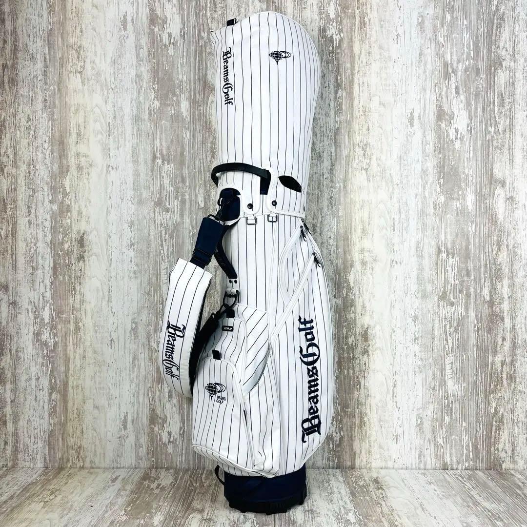 【限定品】BEAMS GOLF ピンストライプ エイトハーフ キャディバッグ