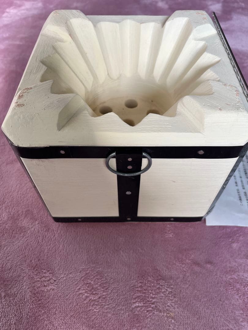 【未使用品】丸和工業 天然岩切出　コンロ 七輪　網付き 角型