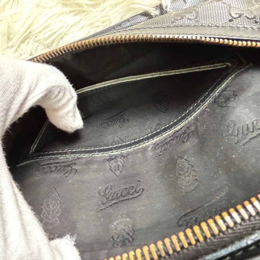 GUCCI グッチ　GGインプリメ　ウエストバッグ　ボディバッグ　ブラック