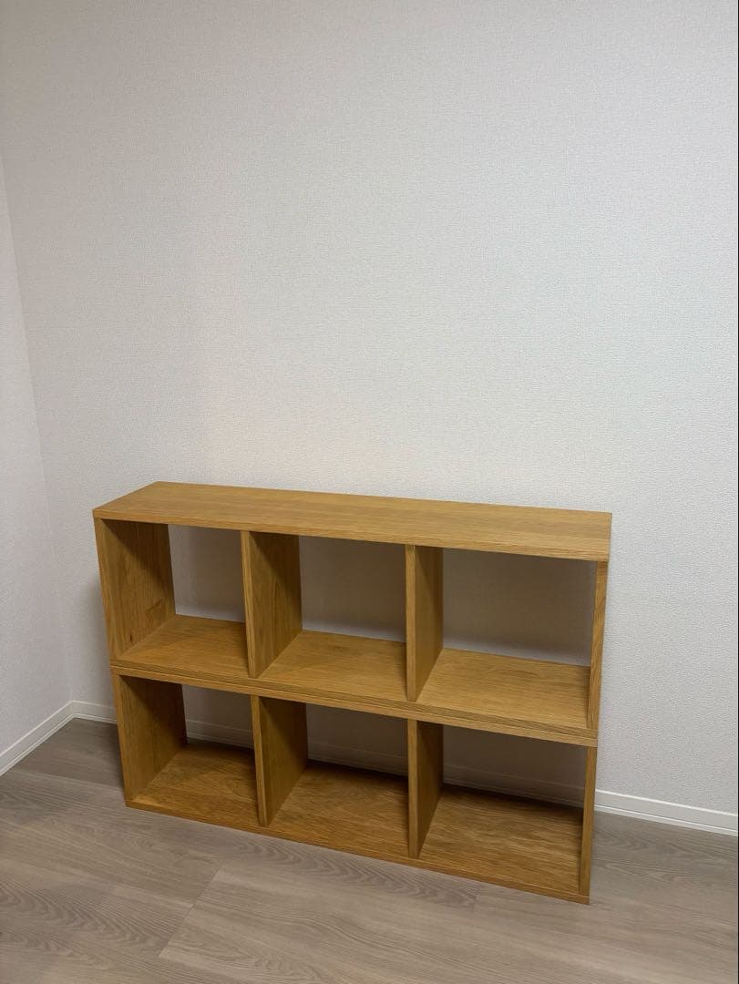 【美品】スタッキングシェルフ・3段・オーク材　1個