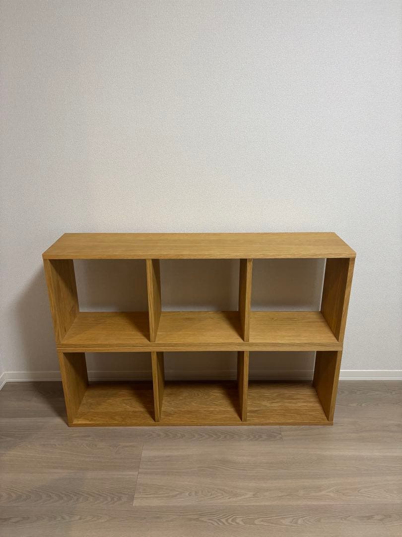 【美品】スタッキングシェルフ・3段・オーク材　1個