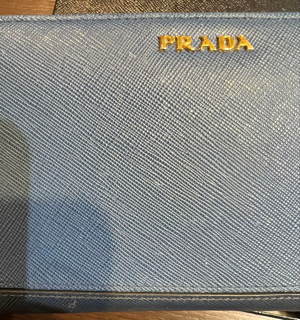 PRADA サフィアーノレザー 長財布 レディースウォレット✳︎ブルー