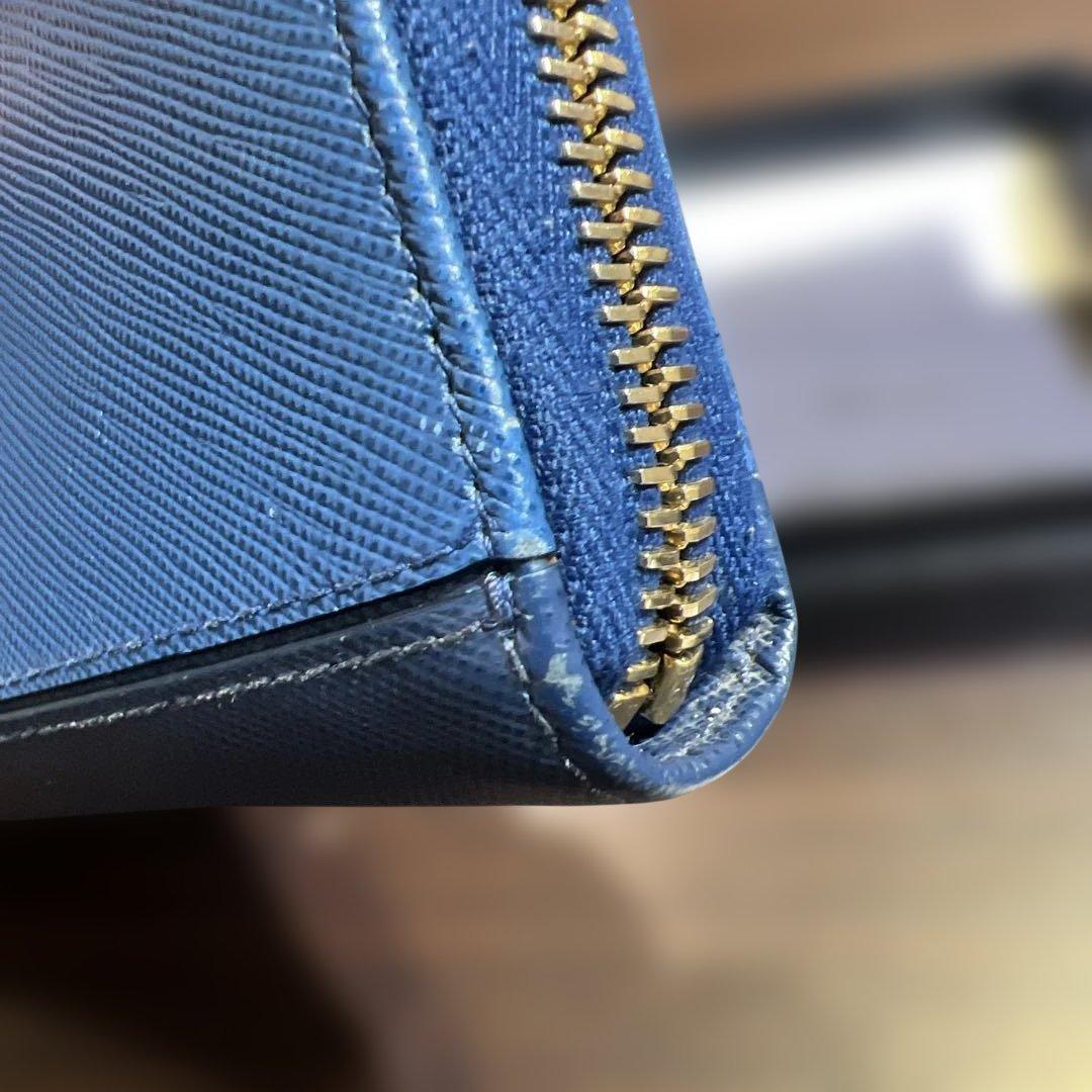 PRADA サフィアーノレザー 長財布 レディースウォレット✳︎ブルー