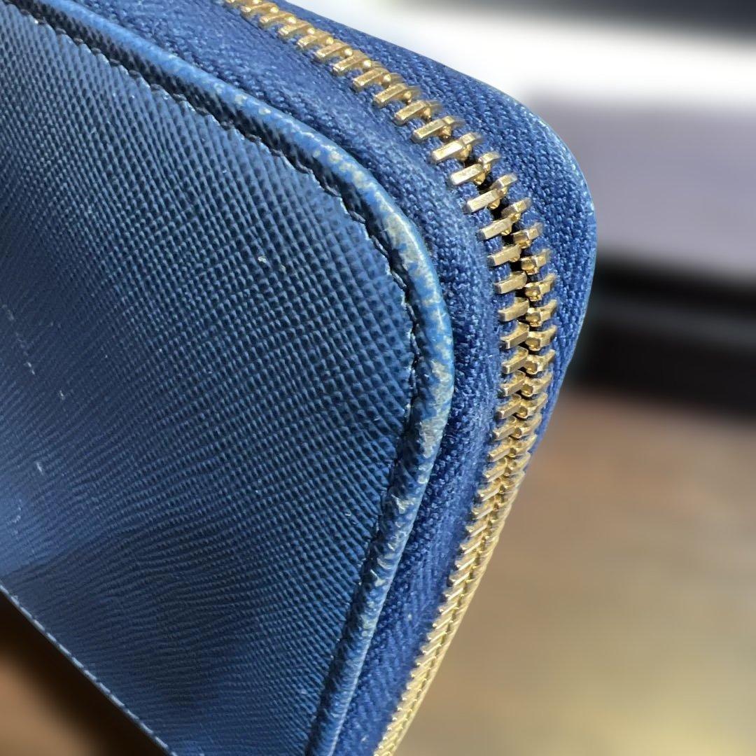 PRADA サフィアーノレザー 長財布 レディースウォレット✳︎ブルー