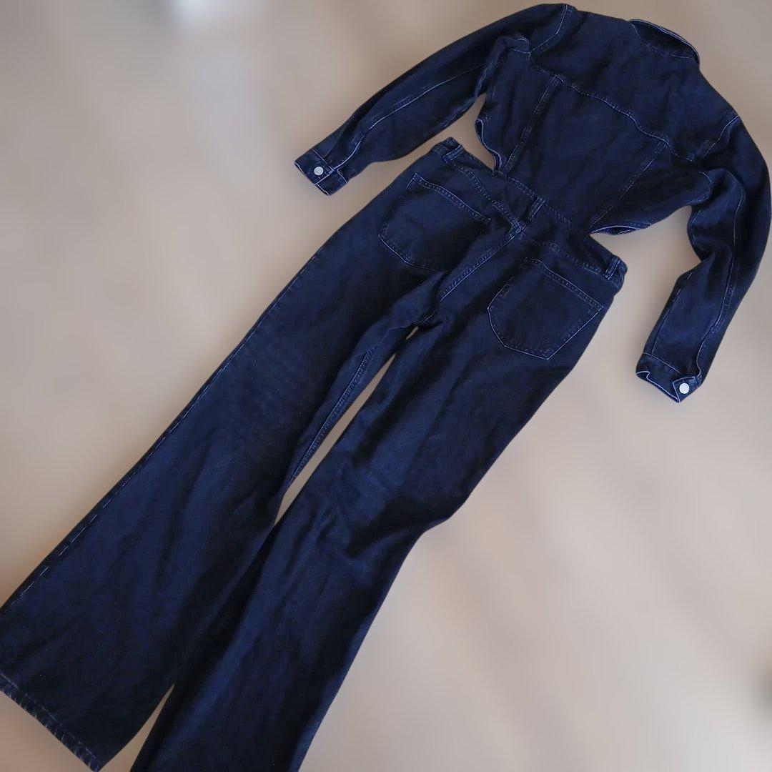 ZARA ダークブルー オールインワン