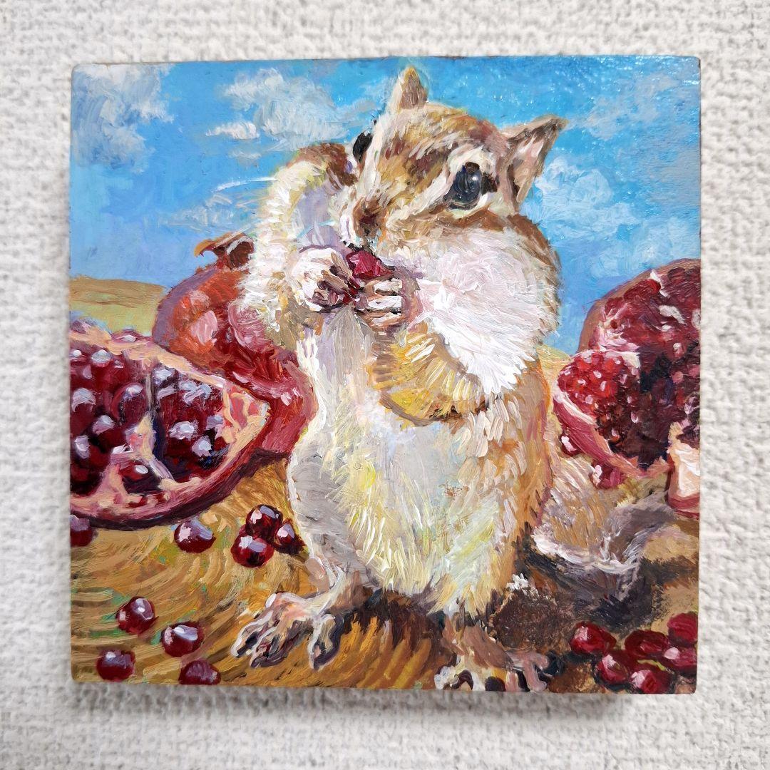 【ももここページ】シマリスさん肖像画