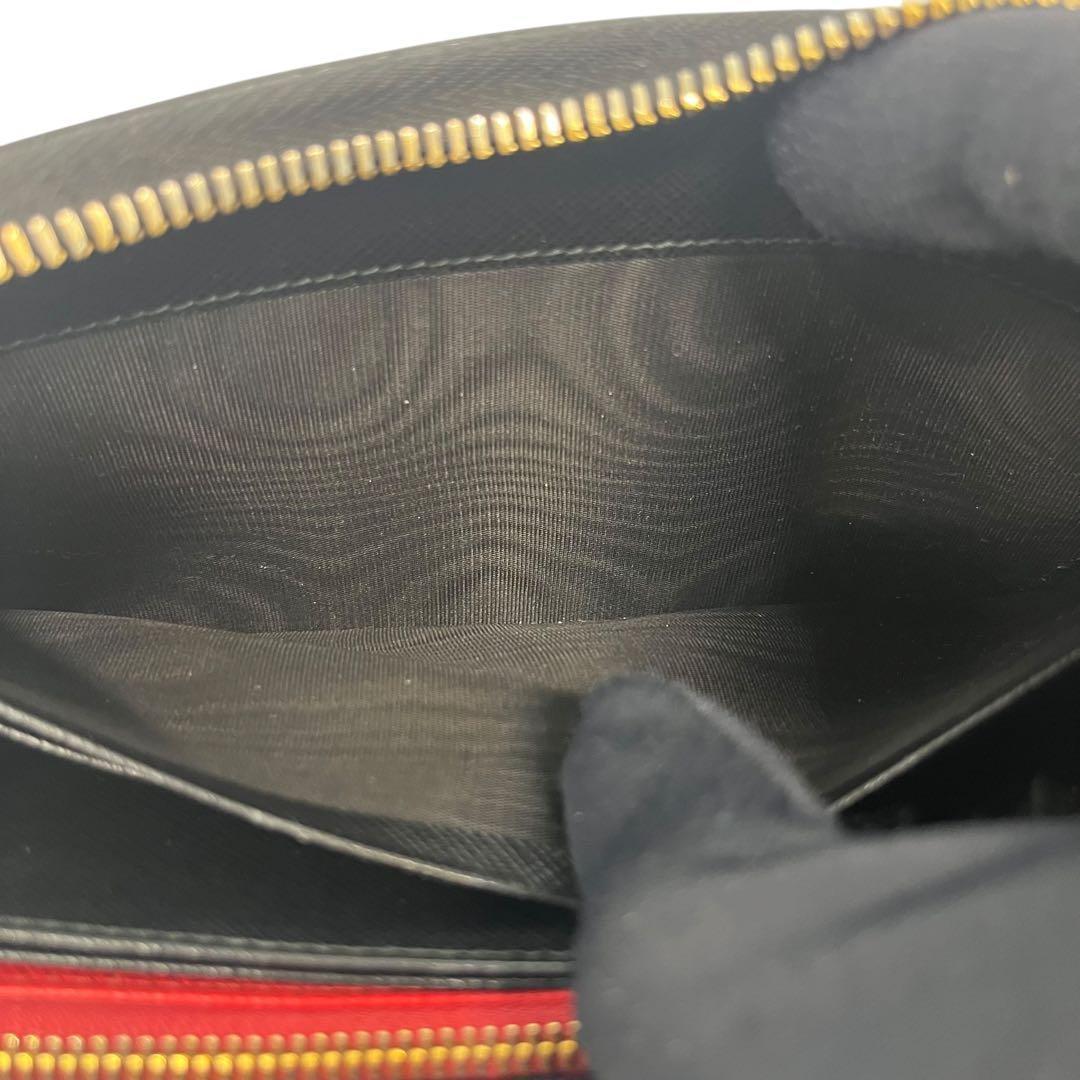 レア✨プラダ 長財布 ラウンドファスナー サフィアーノ ロボット ブラック