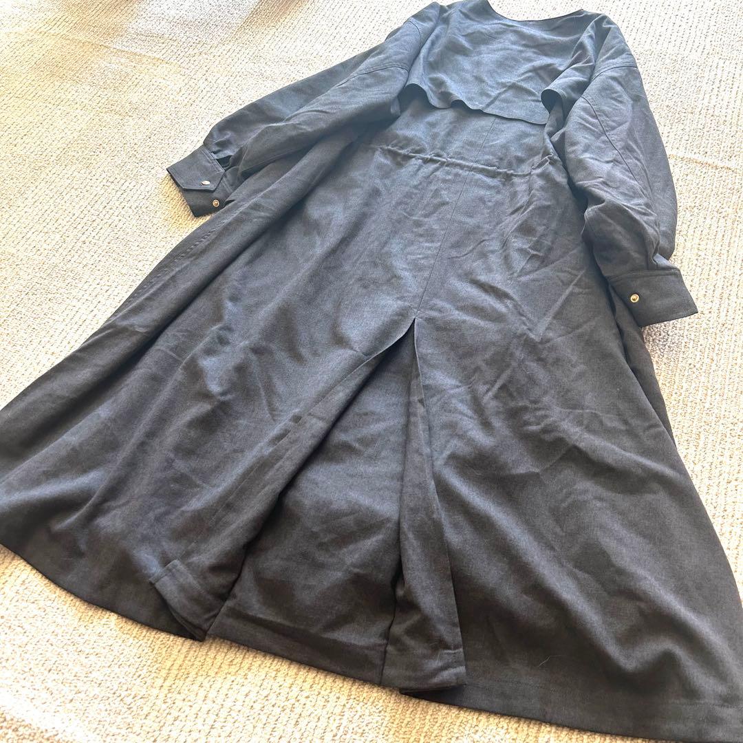 未使用✨mishrea（ミシュレア）　着痩せコート　はなゆん LL グレー