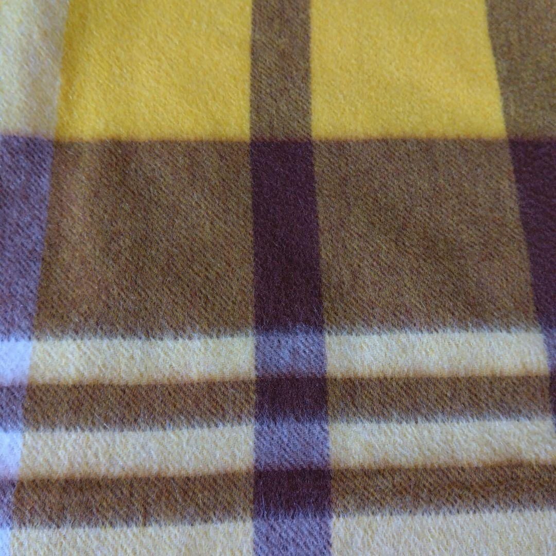 ジョシュアエリス　カシミヤ100%　大判ストール　イエロー/ブラウン/クリーム