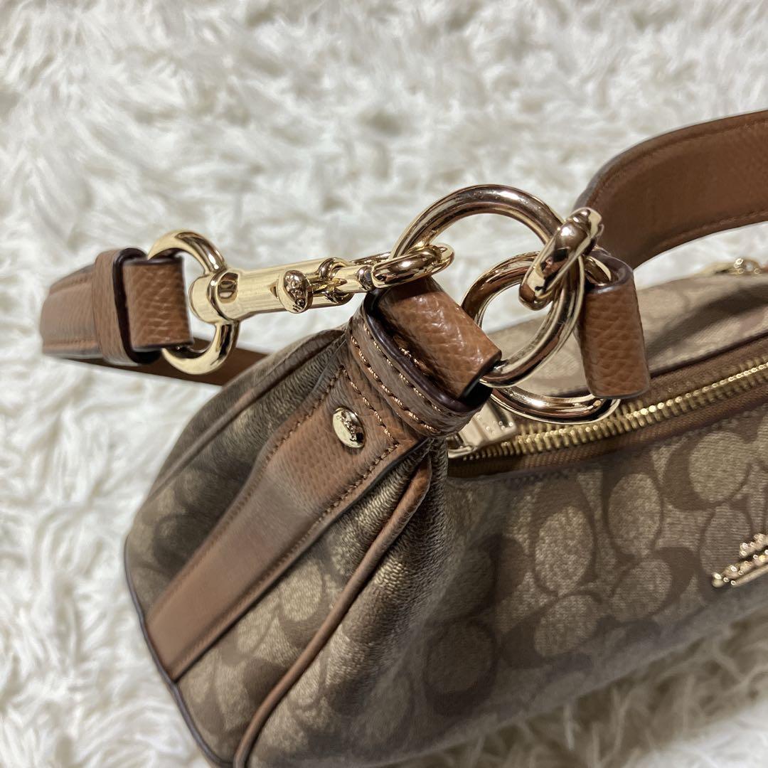 美品【COACH】コーチ シグネチャー 2WAY ショルダー　ハンドバッグ