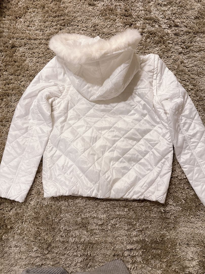 上下セット】Callaway ホワイト キルティング 中綿 アウター/スカート