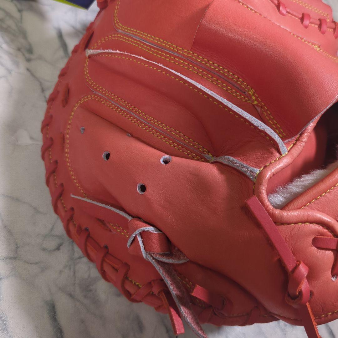【未使用・タグ付き】アシックス　硬式野球用キャッチャーミット オレンジ