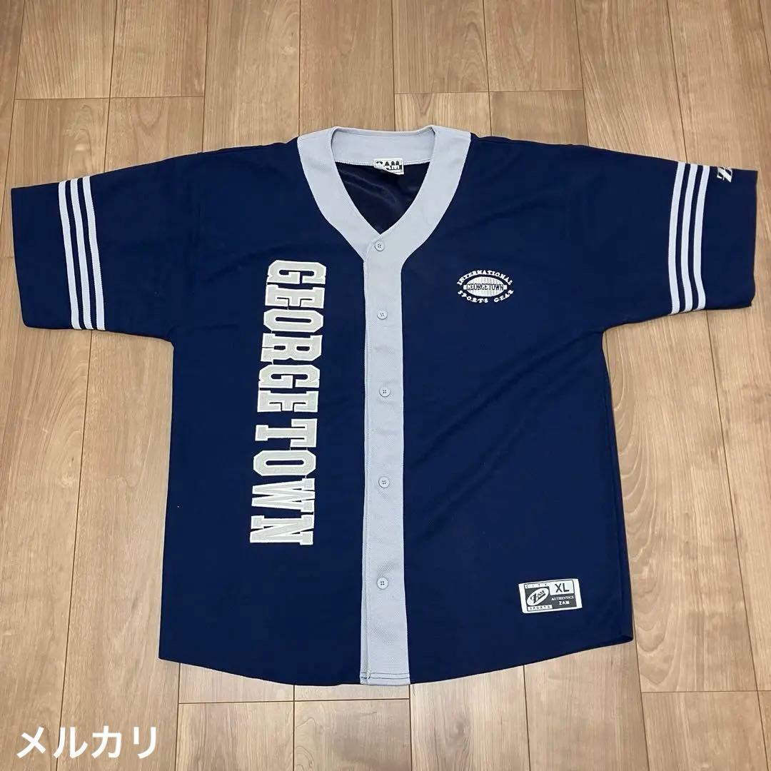 ETOWN XL ベースボールシャツ ネイビー