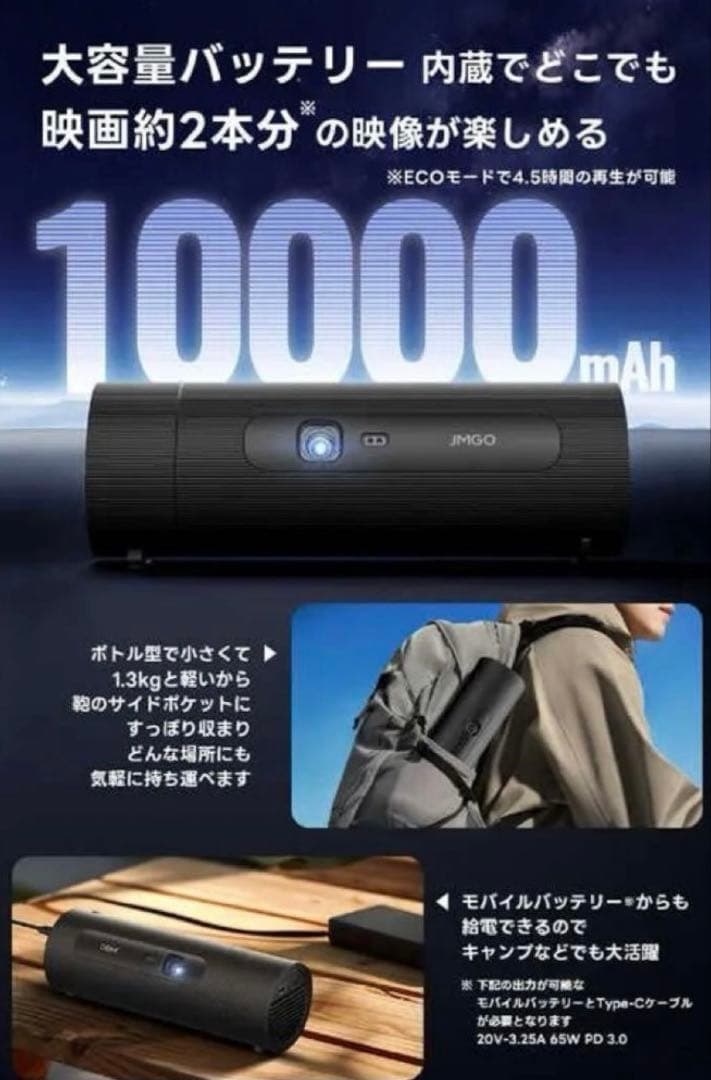 JMGO PicoFlix モバイルプロジェクター 本体