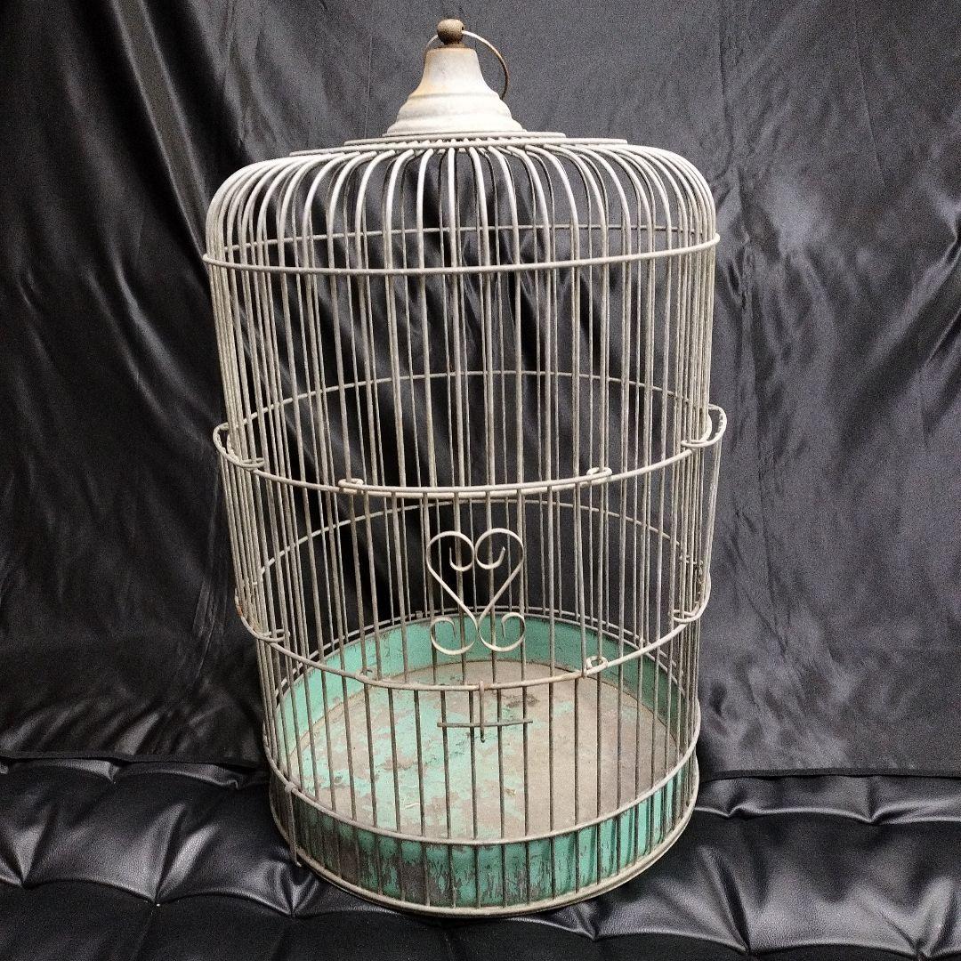 アンティーク 特大 鳥かご アイアン 鳥籠 ケージ インコ 昭和レトロ