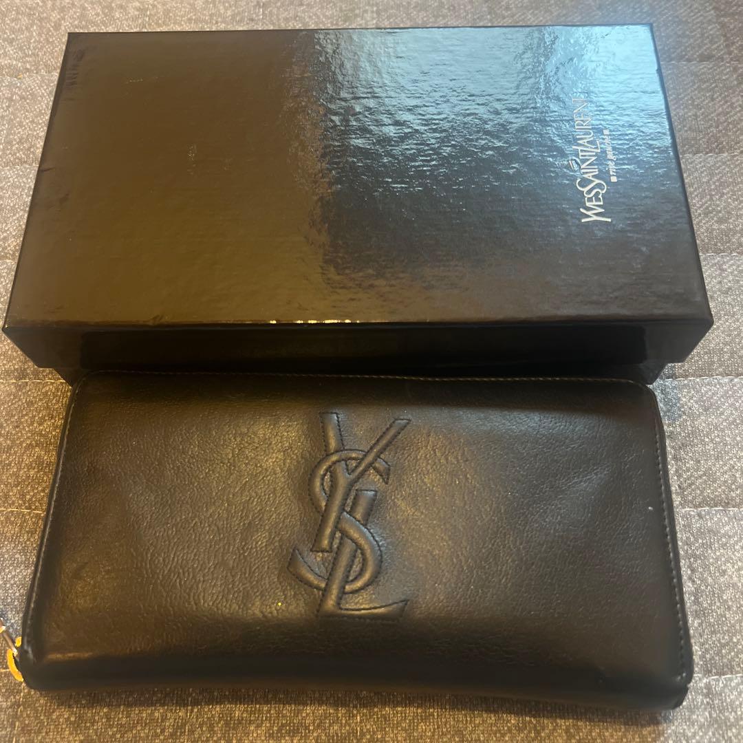 YvesSaintLaurentイヴサンローラン★ラウンド長財布ジップウォレット