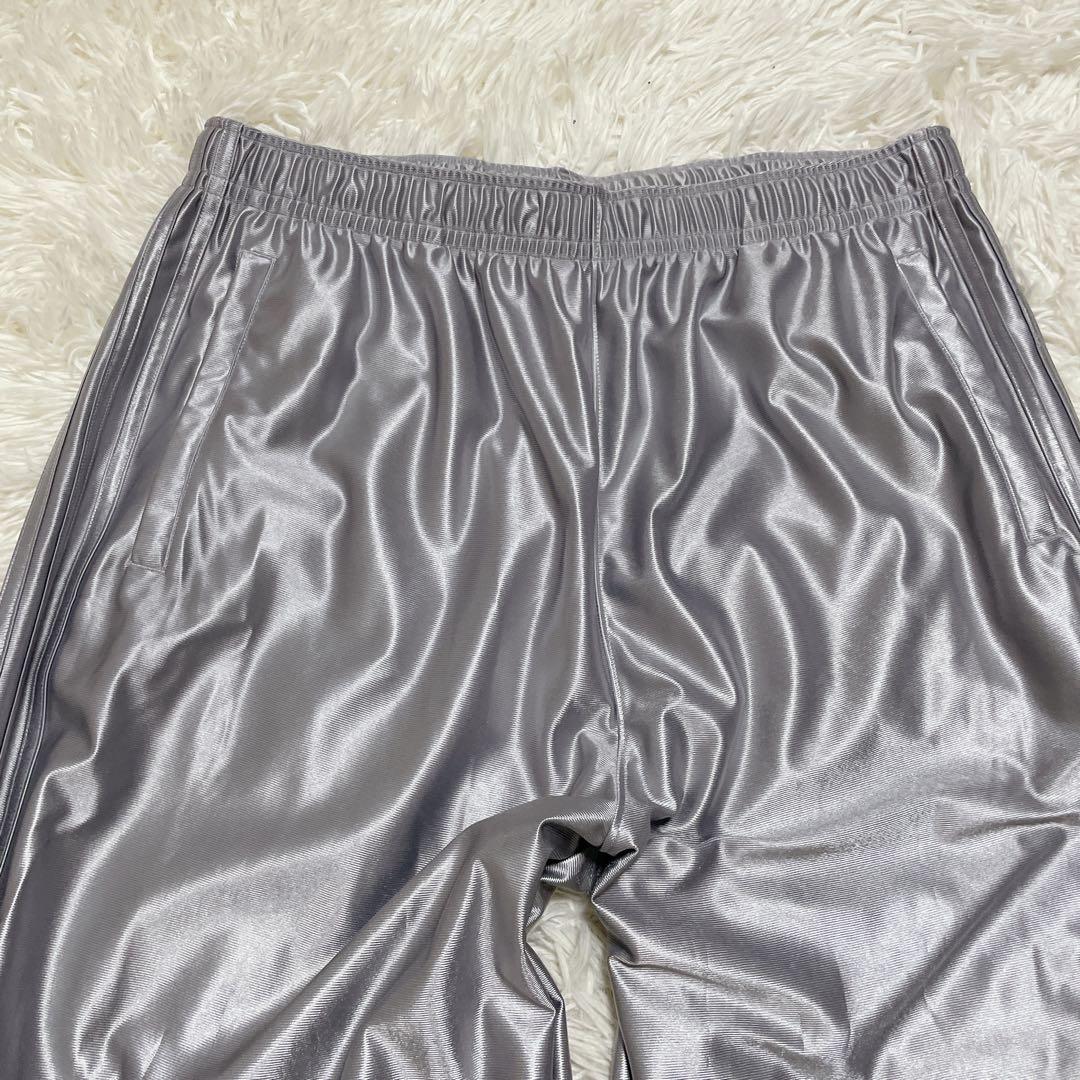 【激レアカラー】アディダス☆刺繍ロゴ トラックパンツ銀 シルバー 2XL