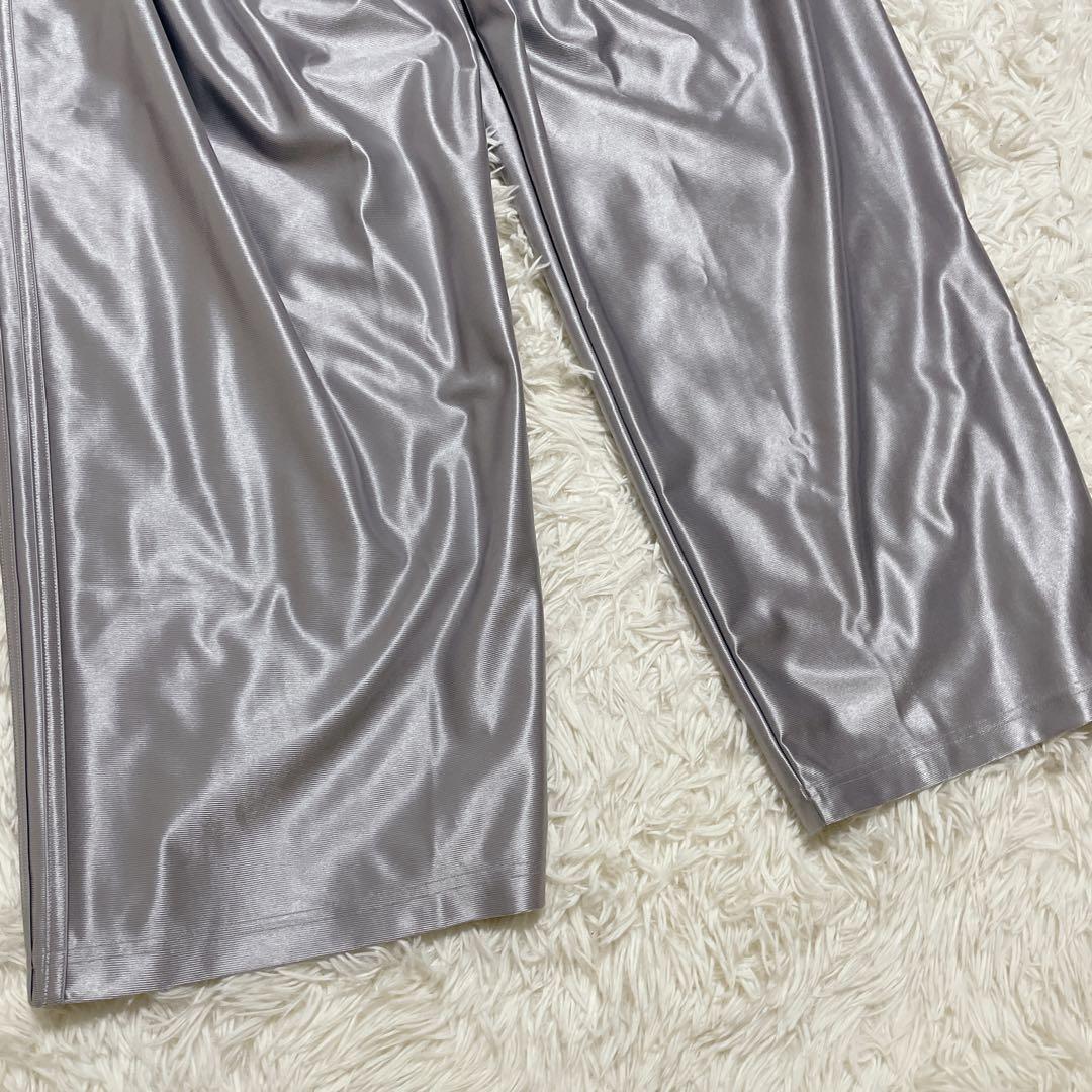 【激レアカラー】アディダス☆刺繍ロゴ トラックパンツ銀 シルバー 2XL