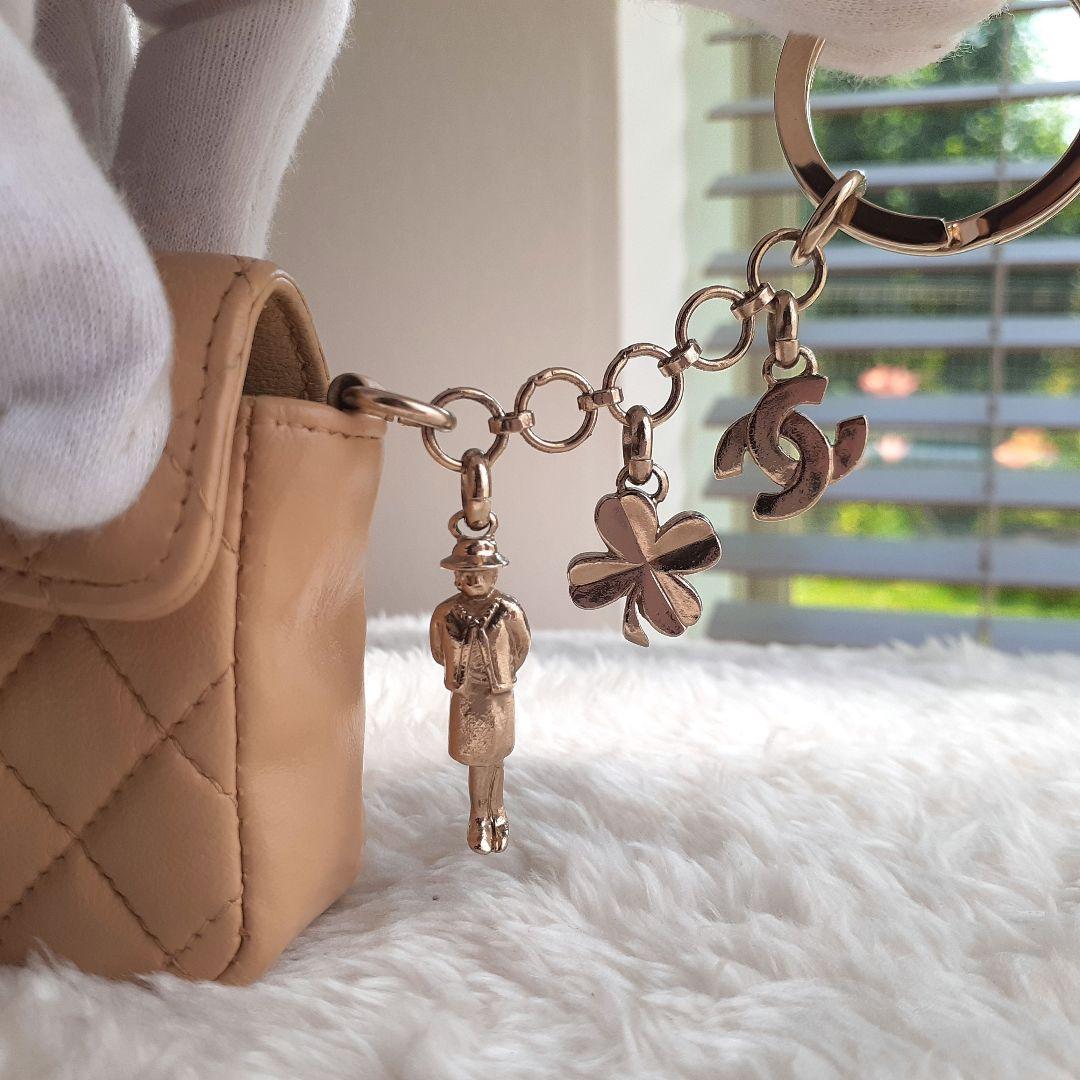 ⭐CHANEL⭐ 美品 シャネル ミニミニマトラッセ キーリング ベージュ