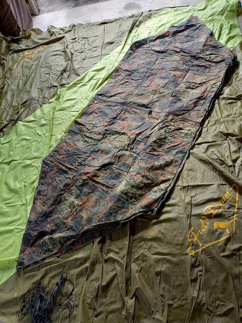 極上！！ドイツ軍　パップテント　3ファスナー x 2ファスナー小窓仕様