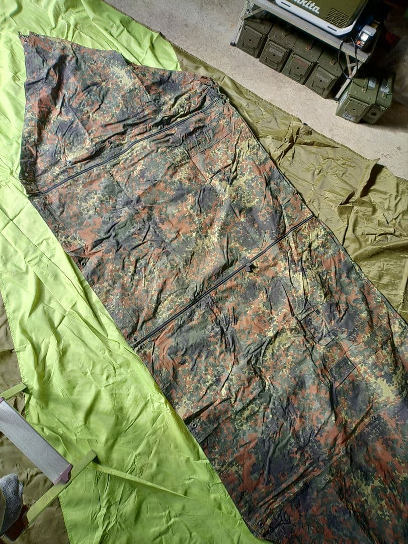 極上！！ドイツ軍　パップテント　3ファスナー x 2ファスナー小窓仕様